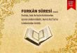 FURKAN SURESİNDEN TADIMLIK