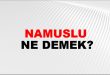 NAMUSLU KELİMESİNİ NASIL TARİF EDERSİNİZ? 